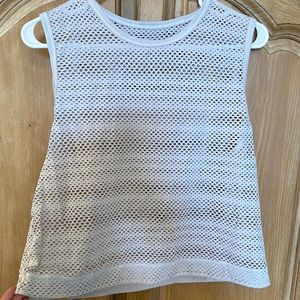 Lulu Lemon mesh white tank top size 4.